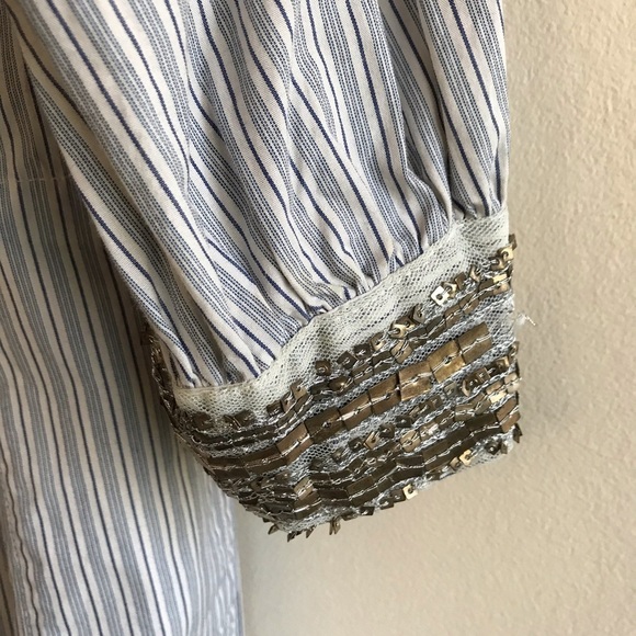 3J Workshop Johnny Was Striped Peasant Shirt Dress - Picture 7 of 8